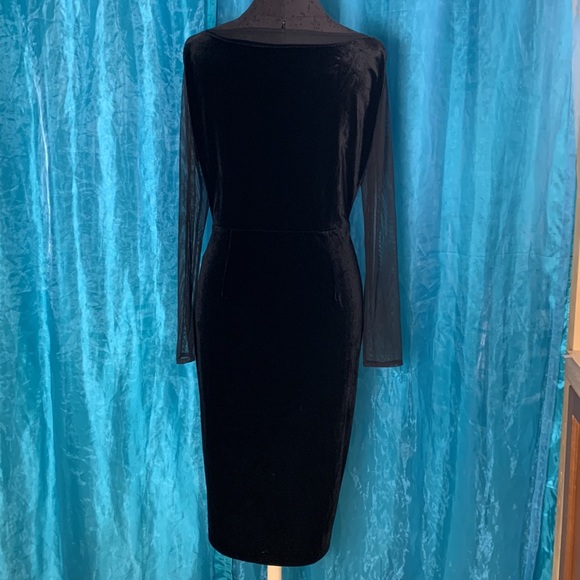 NWT - DKNY Velvet over mesh velvet dress (14) - Picture 5 of 5
